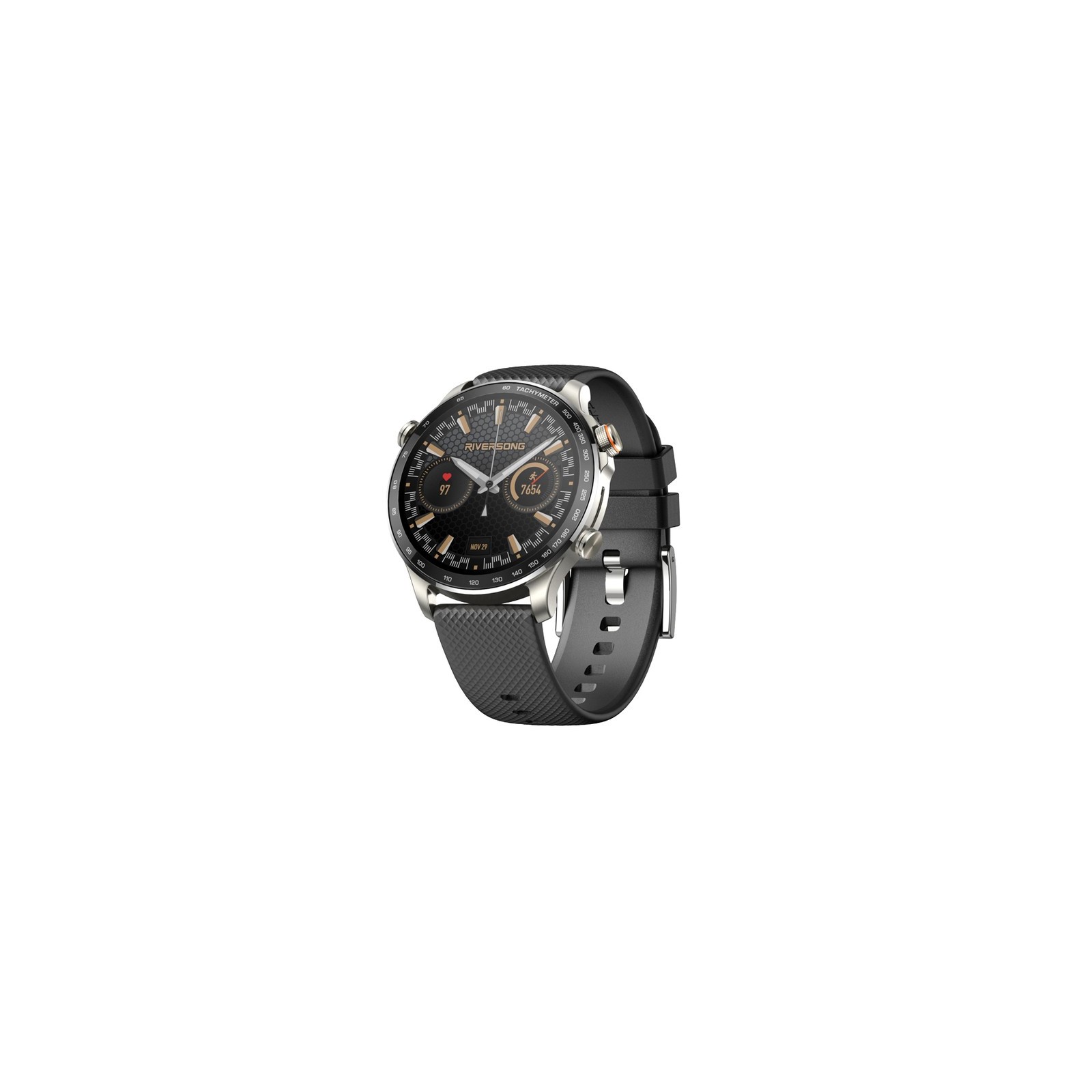 MONTRÉ CONNECTÉE GPS & CARDIO – RIVERSONG MOTIVE 10GT – NOIR