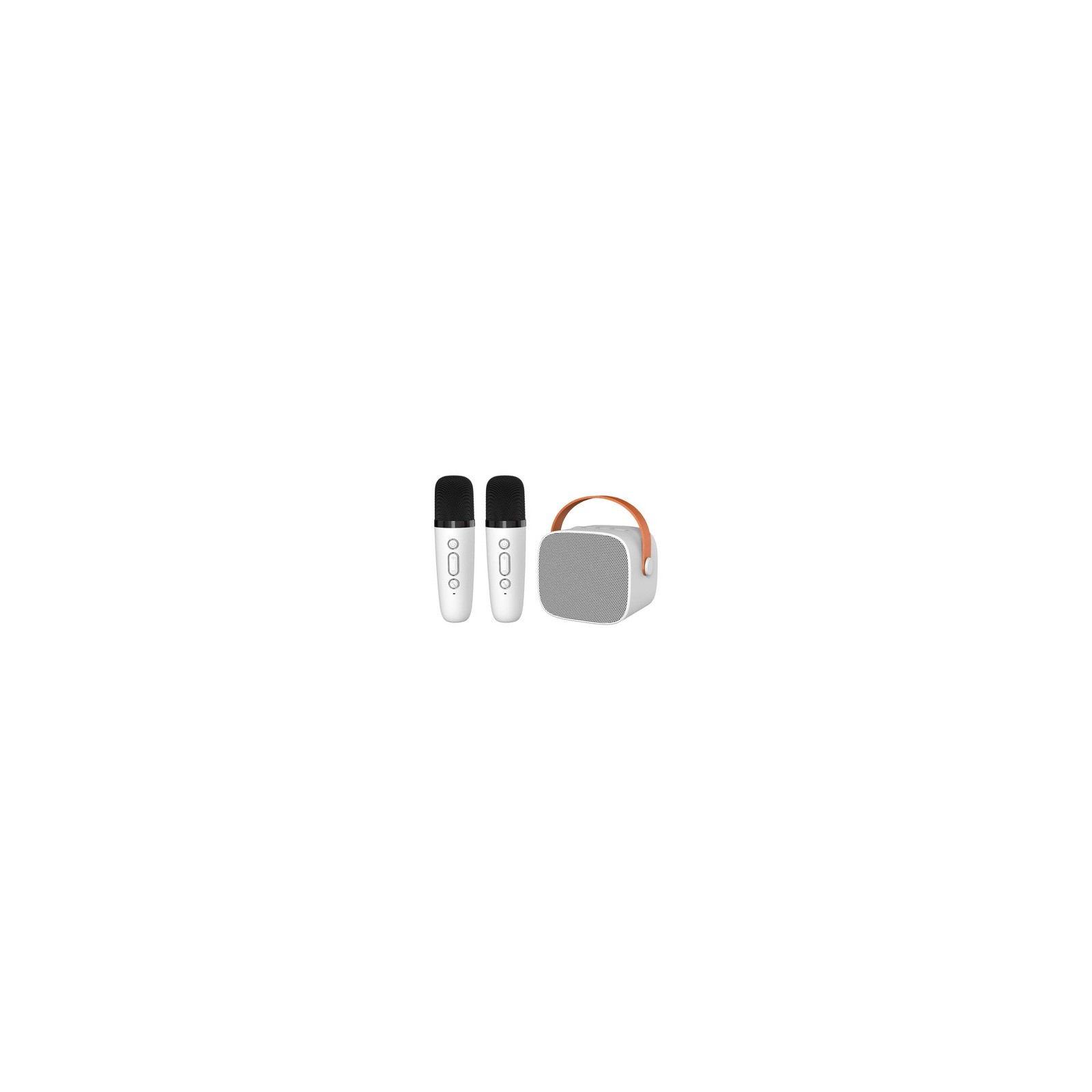 ENCEINTE BLUETOOTH PORTABLE KARAOKÉ 5W AVEC 2 MICROPHONES – BLAVEC WS-07 – BLANC