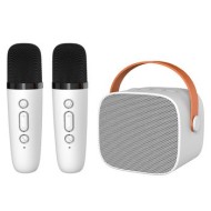 ENCEINTE BLUETOOTH PORTABLE KARAOKÉ 5W AVEC 2 MICROPHONES – BLAVEC WS-07 – BLANC