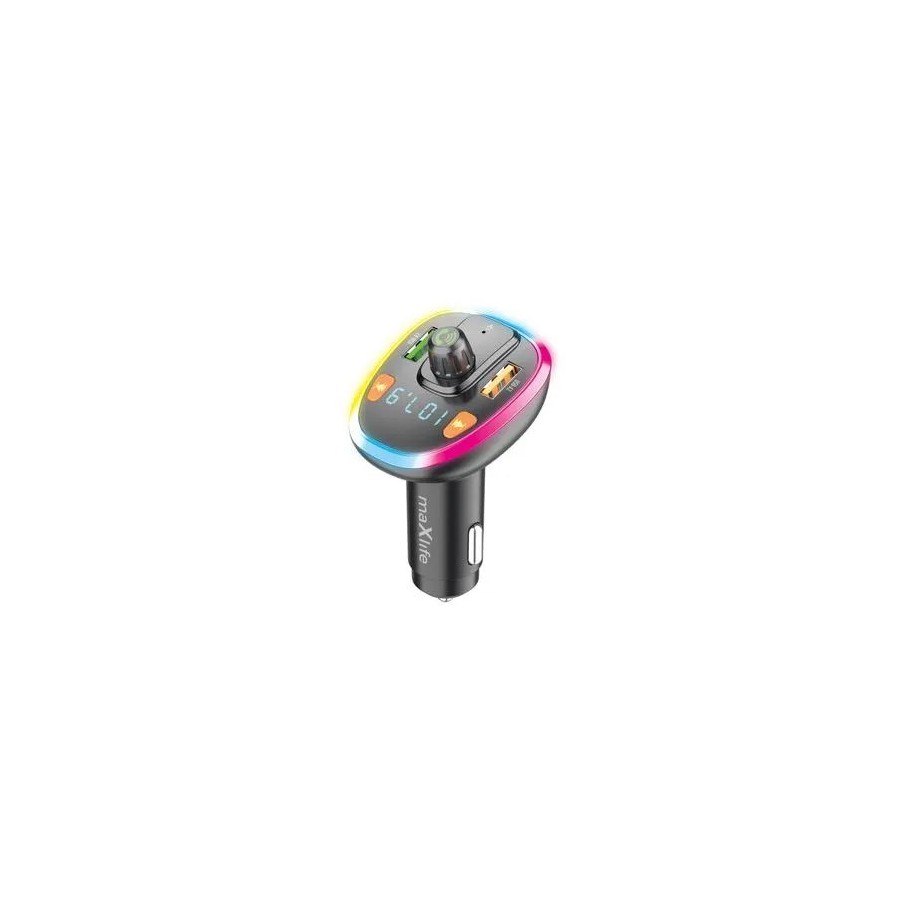 TRANSMETTEUR FM BLUETOOTH & CHARGEUR DE VOITURE – MAXLIFE MXFT-04 – NOIR