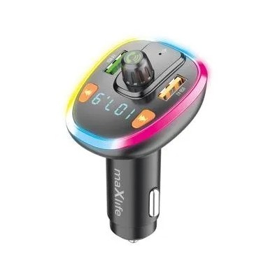 TRANSMETTEUR FM BLUETOOTH & CHARGEUR DE VOITURE – MAXLIFE MXFT-04 – NOIR