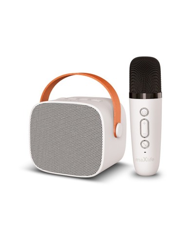 ENCEINTE BLUETOOTH PORTABLE KARAOKÉ – MAXLIFE MXKS-100 – BLANC