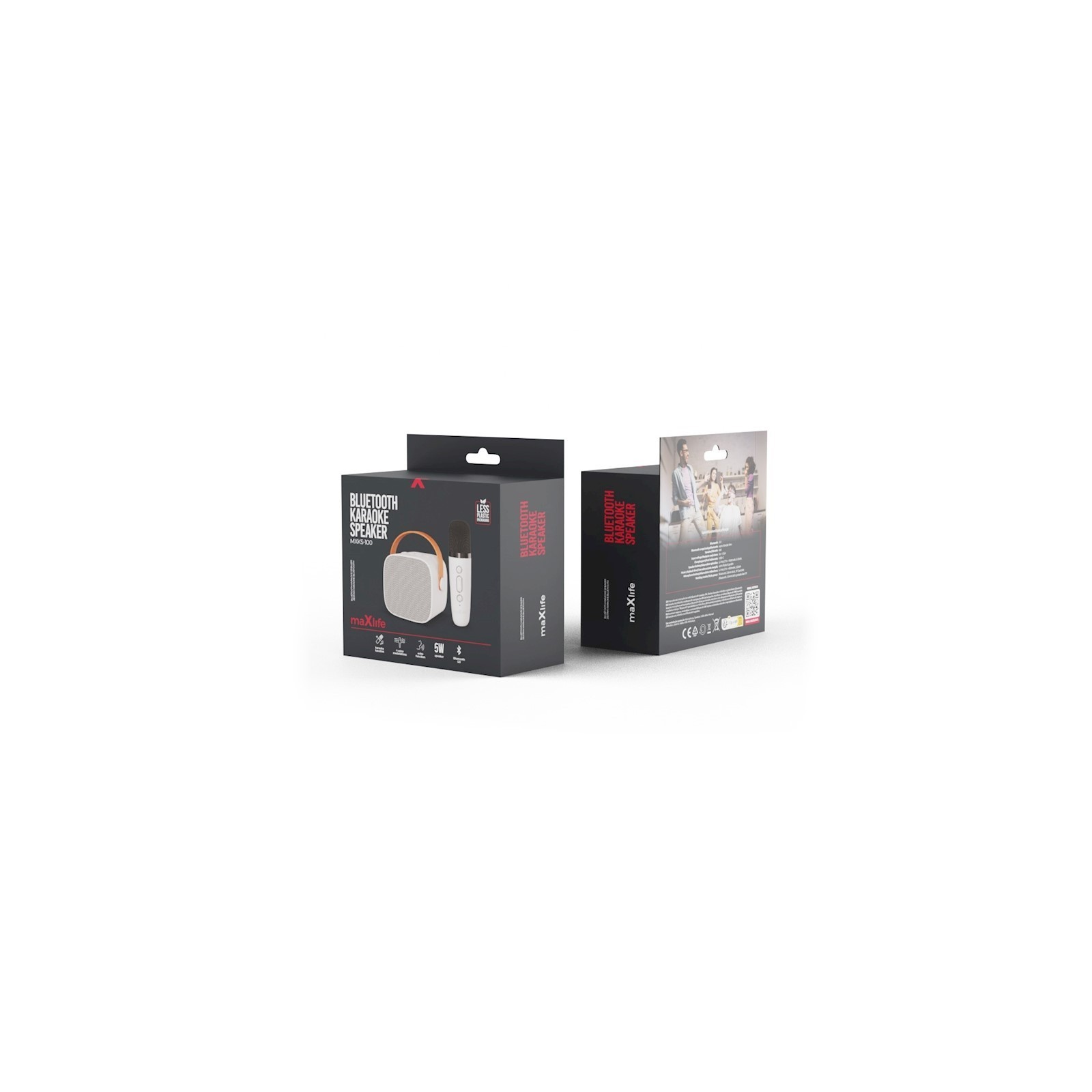 ENCEINTE BLUETOOTH PORTABLE KARAOKÉ – MAXLIFE MXKS-100 – BLANC
