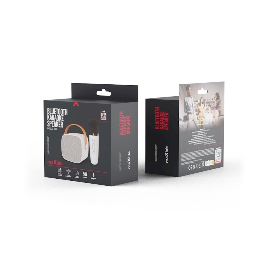 ENCEINTE BLUETOOTH PORTABLE KARAOKÉ – MAXLIFE MXKS-100 – BLANC