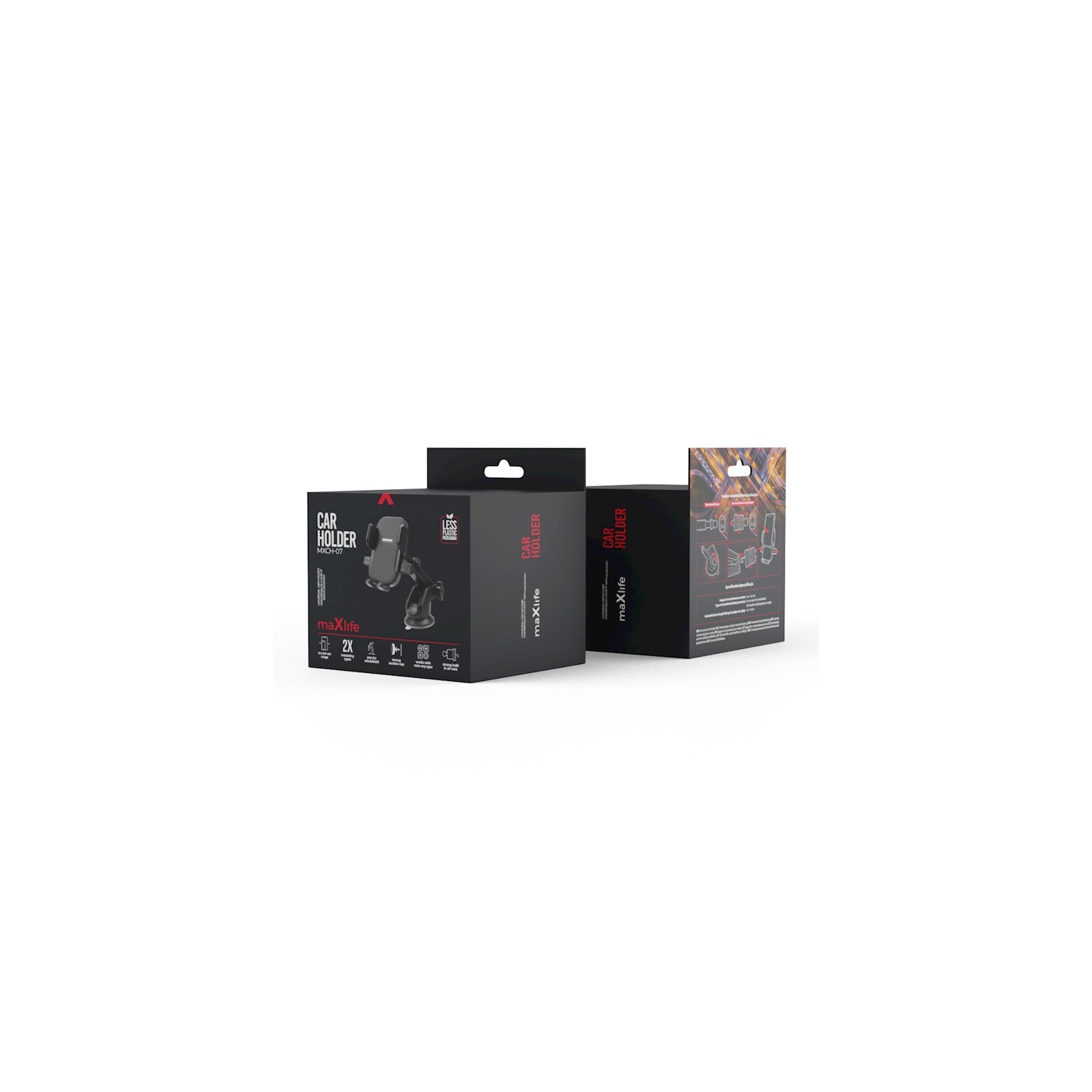 SUPPORT SMARTPHONE POUR VOITURE – MAXLIFE MXCH-07 – NOIR