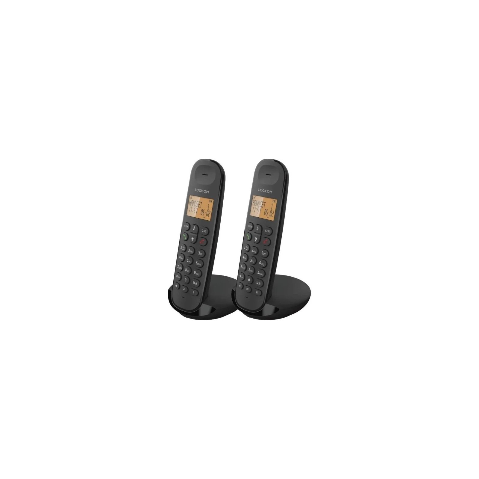 TÉLÉPHONE FIXE SANS FIL DECT DUO – ILOA 250 – NOIR – SANS RÉPONDEUR