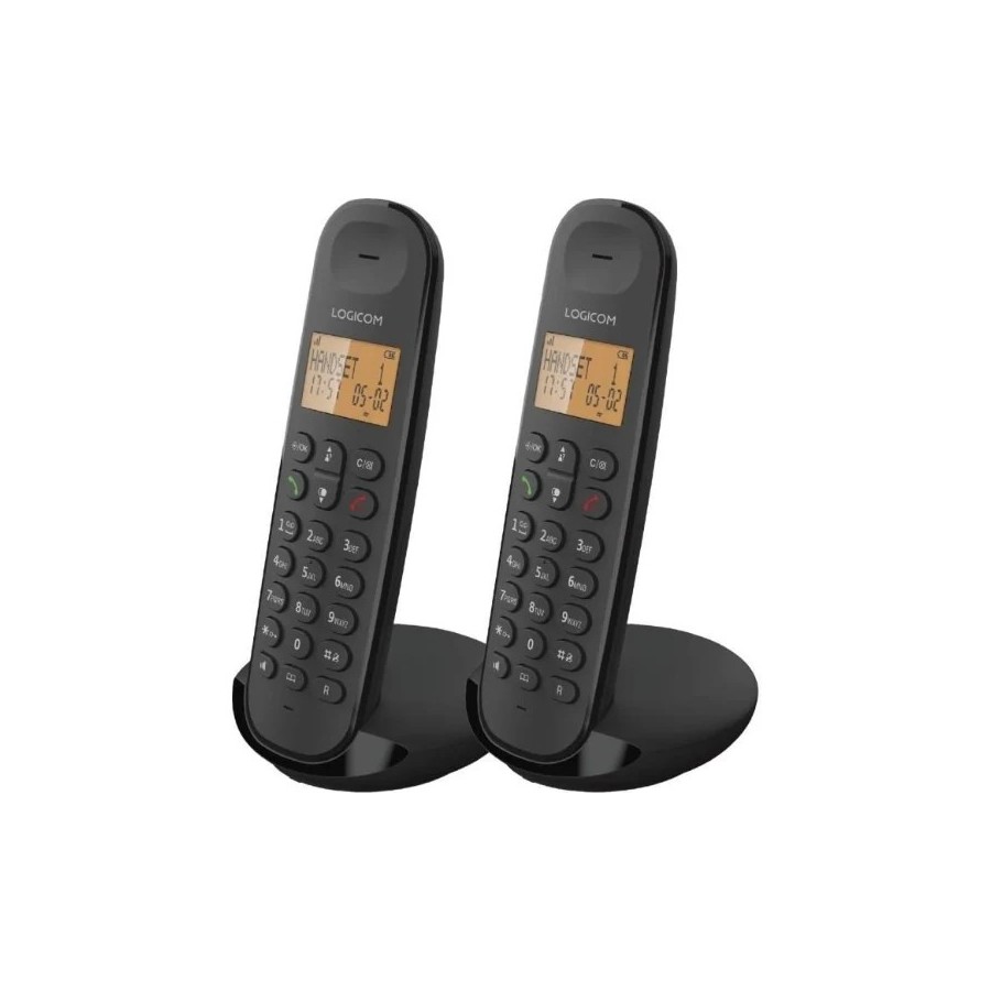 TÉLÉPHONE FIXE SANS FIL DECT DUO – ILOA 250 – NOIR – SANS RÉPONDEUR