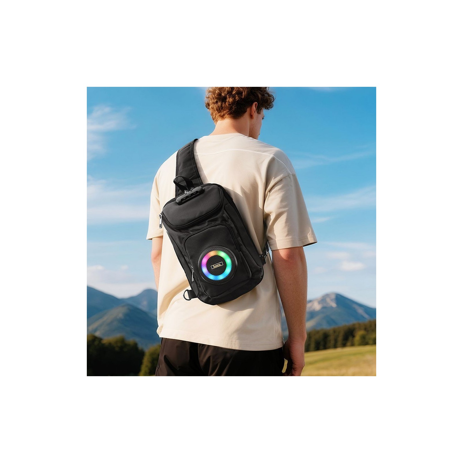 ENCEINTE PORTABLE BLUETOOTH HOCO HC42 - 8W - 6L - DESIGN SAC À DOS - NOIR