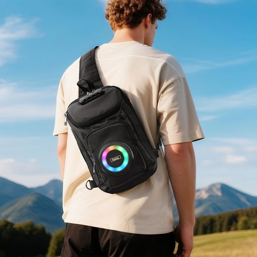 ENCEINTE PORTABLE BLUETOOTH HOCO HC42 - 8W - 6L - DESIGN SAC À DOS - NOIR