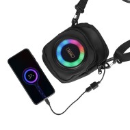 ENCEINTE PORTABLE BLUETOOTH HOCO HC41 - 8W - 1.5L - DESIGN BANDOULIÈRE - NOIR