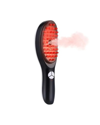 BROSSE DE MASSAGE DU CUIR CHEVELU MARIELLE LED AVEC FONCTION VAPEUR NOIR