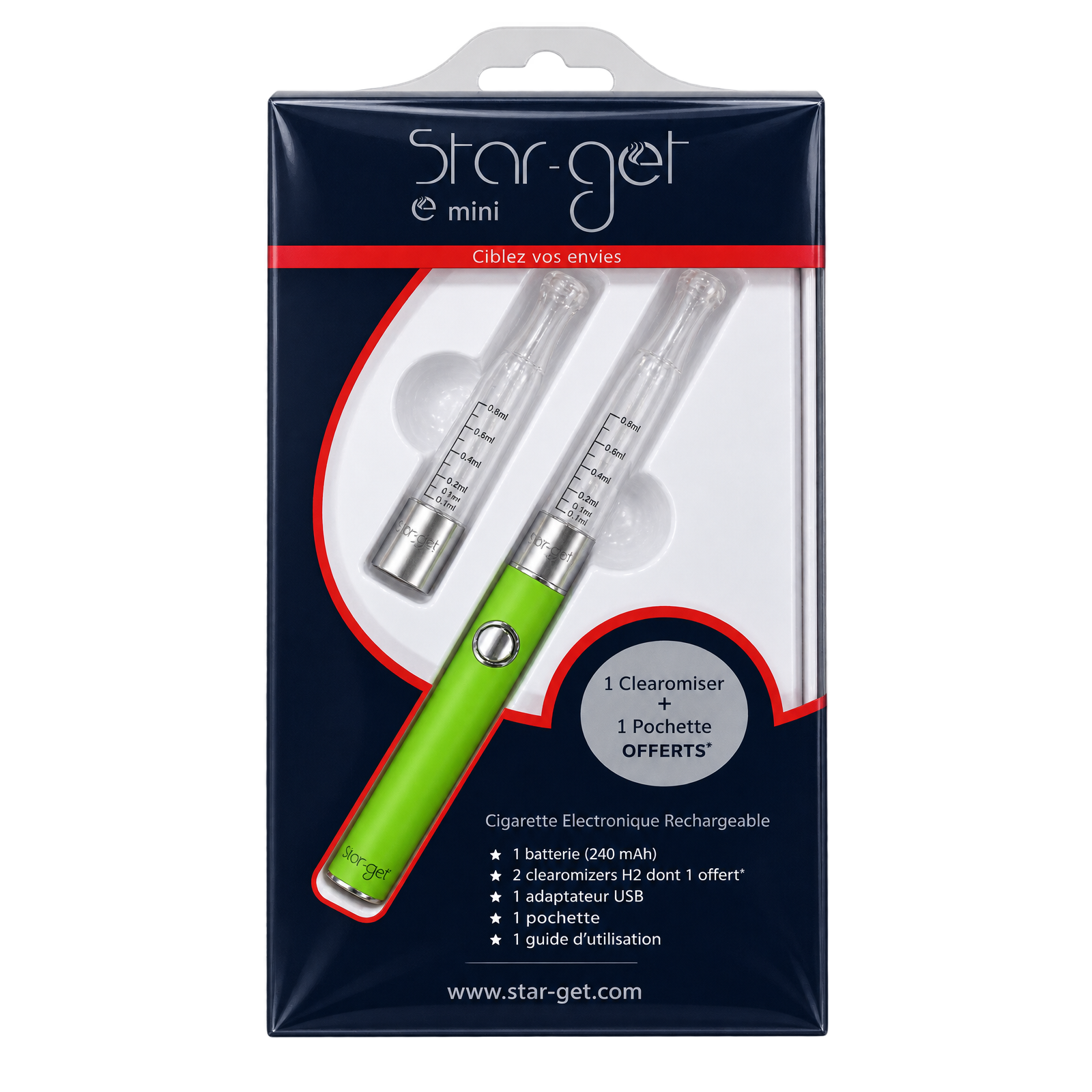 Cigarette électronique Star-get Emini 240mAh Vert