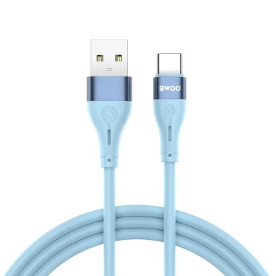 CÂBLE USB VERS USB-C – BWOO – X280C – 1 M – 3A – BLEU