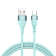 CÂBLE USB VERS USB-C – BWOO – X280C – 1 M – 3A – VERT SILICONE