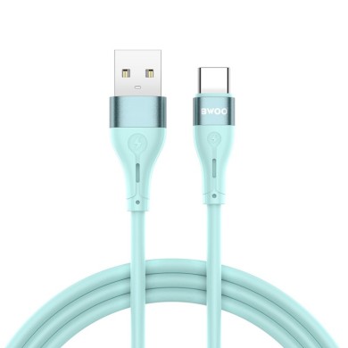 CÂBLE USB VERS USB-C – BWOO – X280C – 1 M – 3A – VERT SILICONE