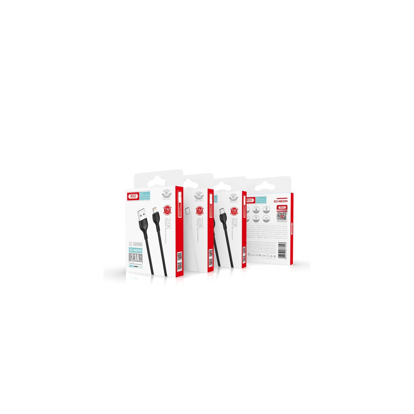 CÂBLE USB-A VERS USB-C - XO NB200 - 10.5W 1M BLANC