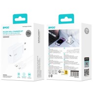 CHARGEUR SECTEUR AVEC CÂBLE LIGHTNING – BWOO – CDA233 – 20W – 3A – BLANC