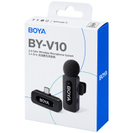 MICROPHONE SANS FIL BOYA BY-V10 V2.0 - 1 EMETTEUR + 1 RECEPTEUR USB-C