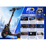 TROTTINETTE ÉLECTRIQUE avec GPS ANTI-VOL INTÉGRÉ — M8 ROVER BACKFIRE — NOIR