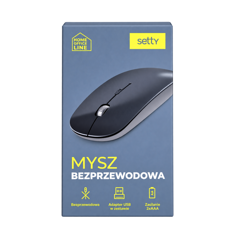 SETTY - SOURIS OPTIQUE SANS FIL NOIRE AVEC RÉCEPTEUR USB