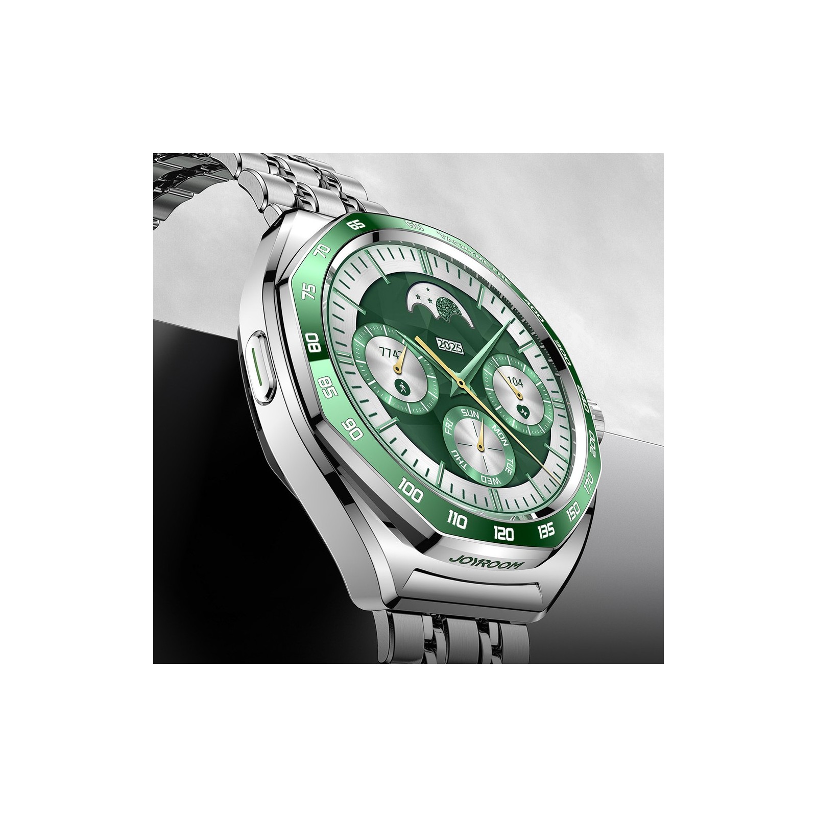 Montré connecté inspirée de la haute horlogerie - Joyroom Venture Series JR-FV2 Pro AMOLED 1.43" 5 ATM - Argent