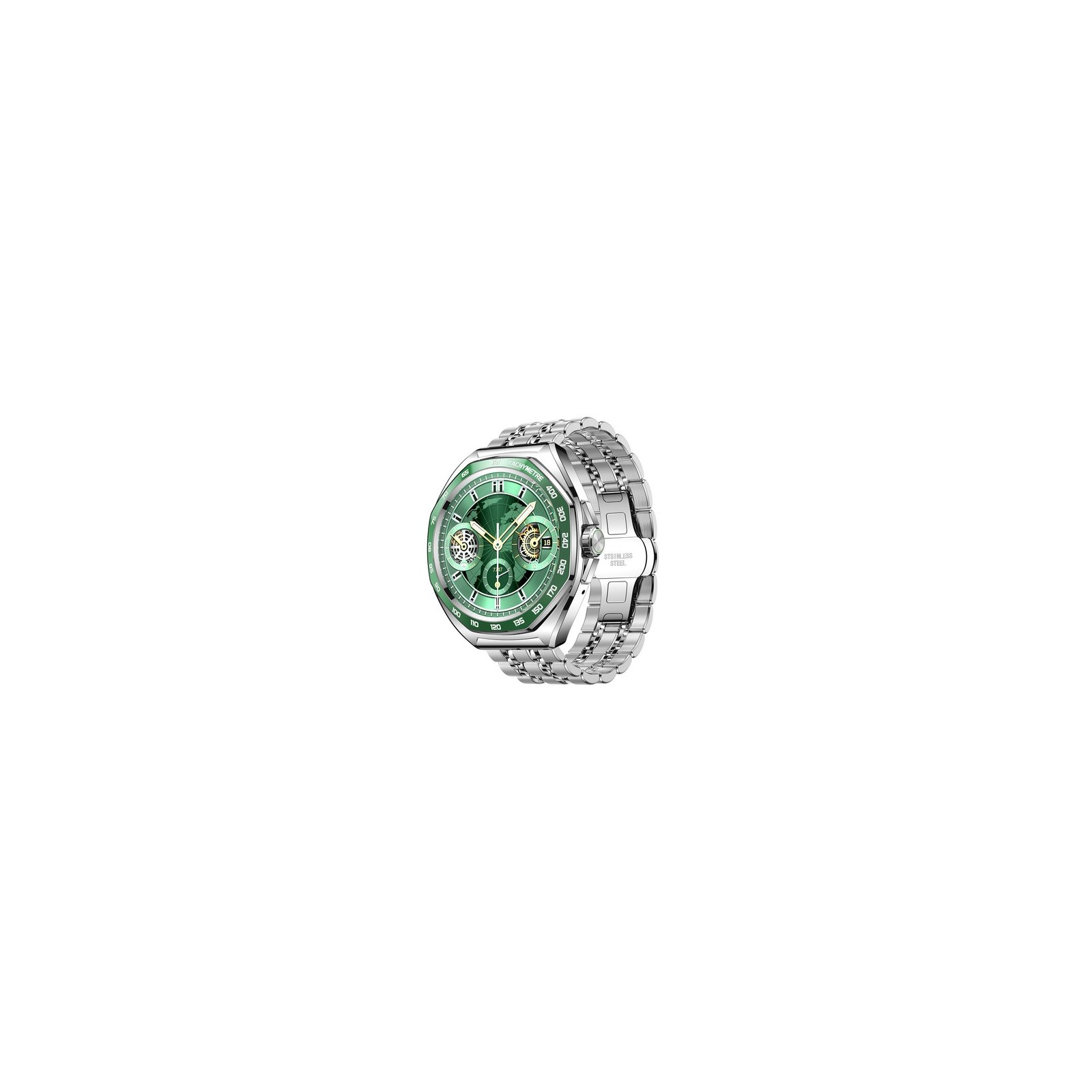 Montré connecté inspirée de la haute horlogerie - Joyroom Venture Series JR-FV2 Pro AMOLED 1.43" 5 ATM - Argent