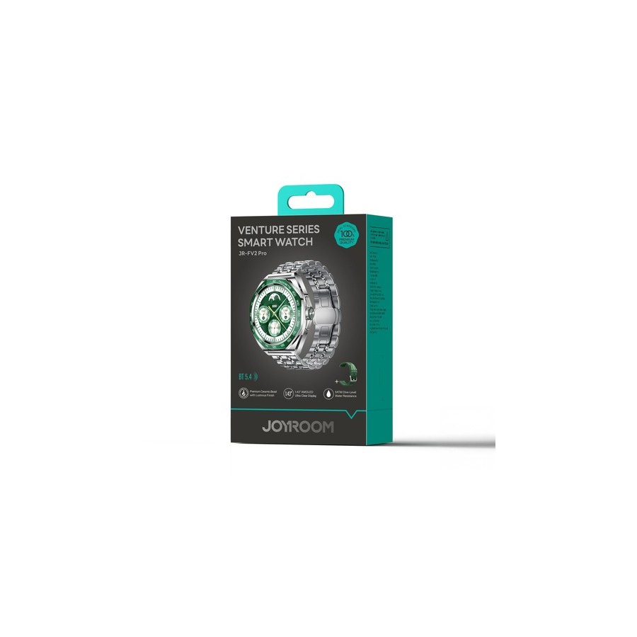 Montré connecté inspirée de la haute horlogerie - Joyroom Venture Series JR-FV2 Pro AMOLED 1.43" 5 ATM - Argent