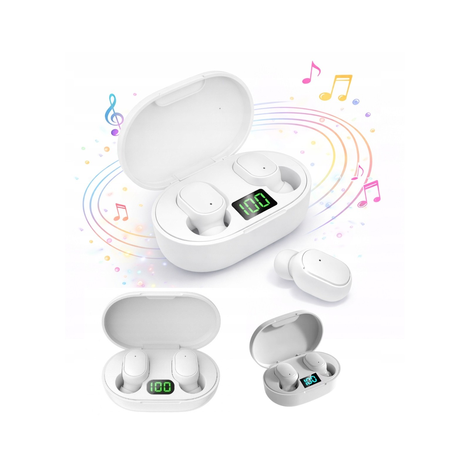 ECOUTEURS SANS FIL BLUETOOTH E6S BLANC