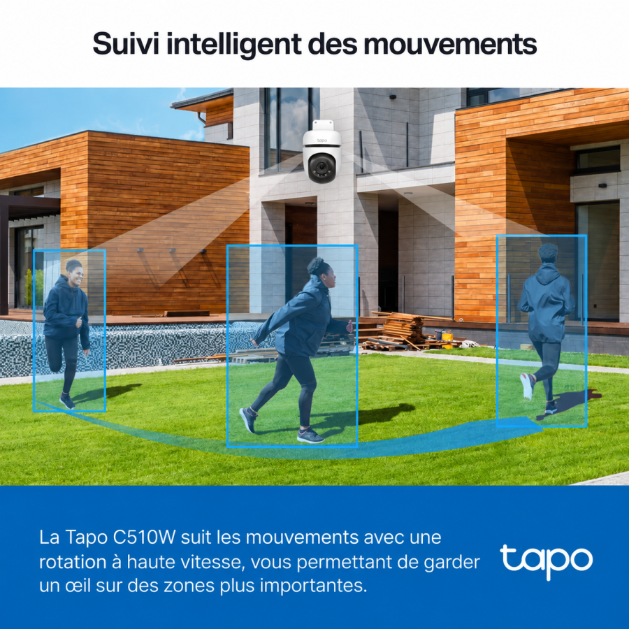 Caméra de surveillance extérieure TP-Link Tapo C510W - 2K 3MP - Blanc