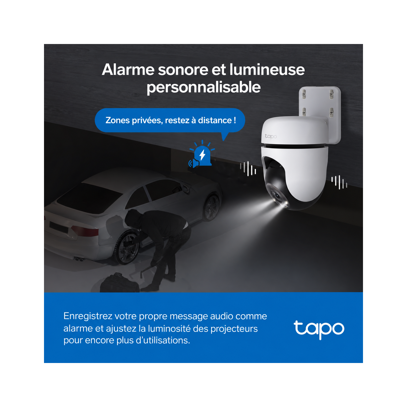 Caméra de surveillance extérieure TP-Link Tapo C510W - 2K 3MP - Blanc