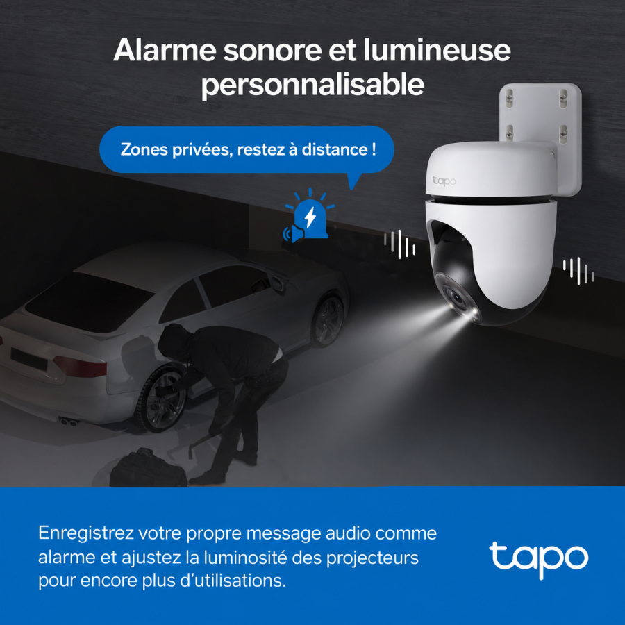 Caméra de surveillance extérieure TP-Link Tapo C510W - 2K 3MP - Blanc