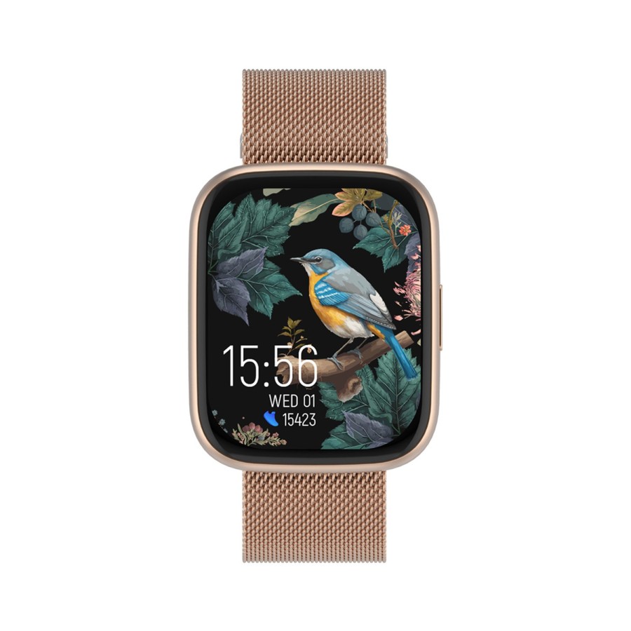 Montre connectée FOREVER ForeVigo 4 SW-330 - Rose Dorée avec 3 décorations