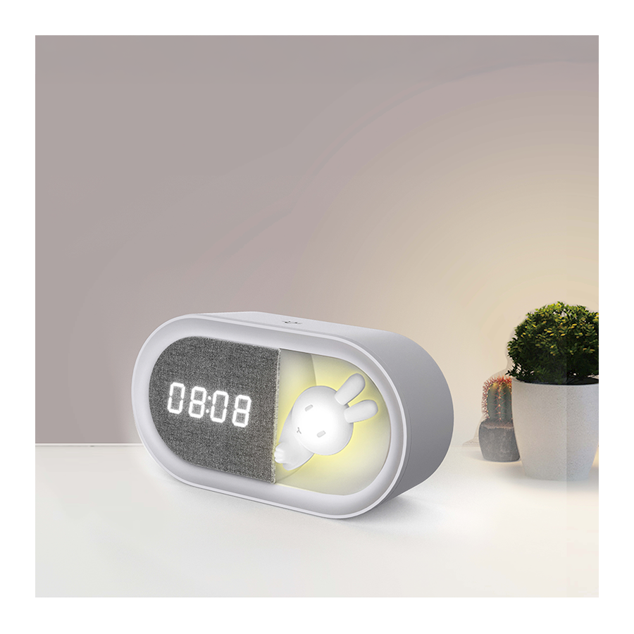 Réveil & Veilleuse LED Lapin Forever Light PURE FNL-05