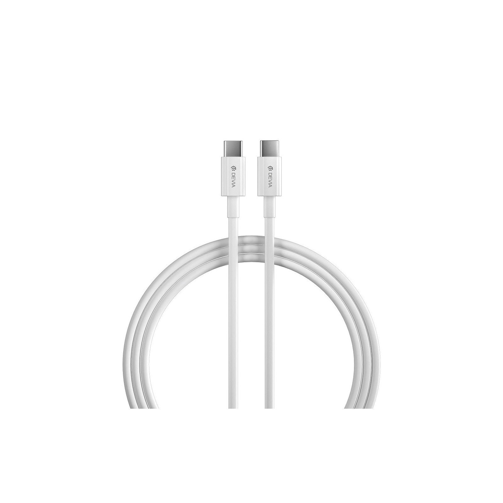 CHARGEUR SECTEUR GAN DEVIA EXTREME 2X USB-C 1X USB-A 65W BLANC + CABLE USB-C USB-C