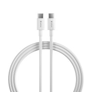 CHARGEUR SECTEUR GAN DEVIA EXTREME 2X USB-C 1X USB-A 65W BLANC + CABLE USB-C USB-C