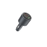 CHARGEUR ALLUME-CIGARE VOITURE - DEVIA EXTREME METAL - 116W NOIR (2xUSB-C/1xUSB-A)