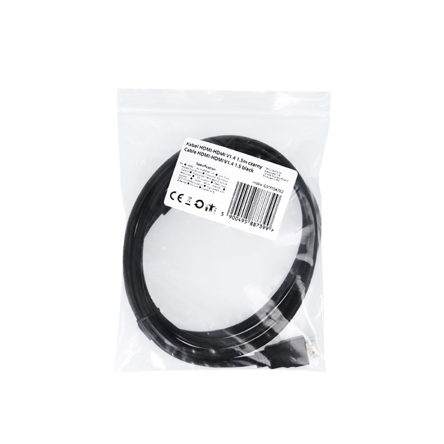 CABLE HDMI MALE MALE V1.4 ULTRA-HD 1.5M NOIR