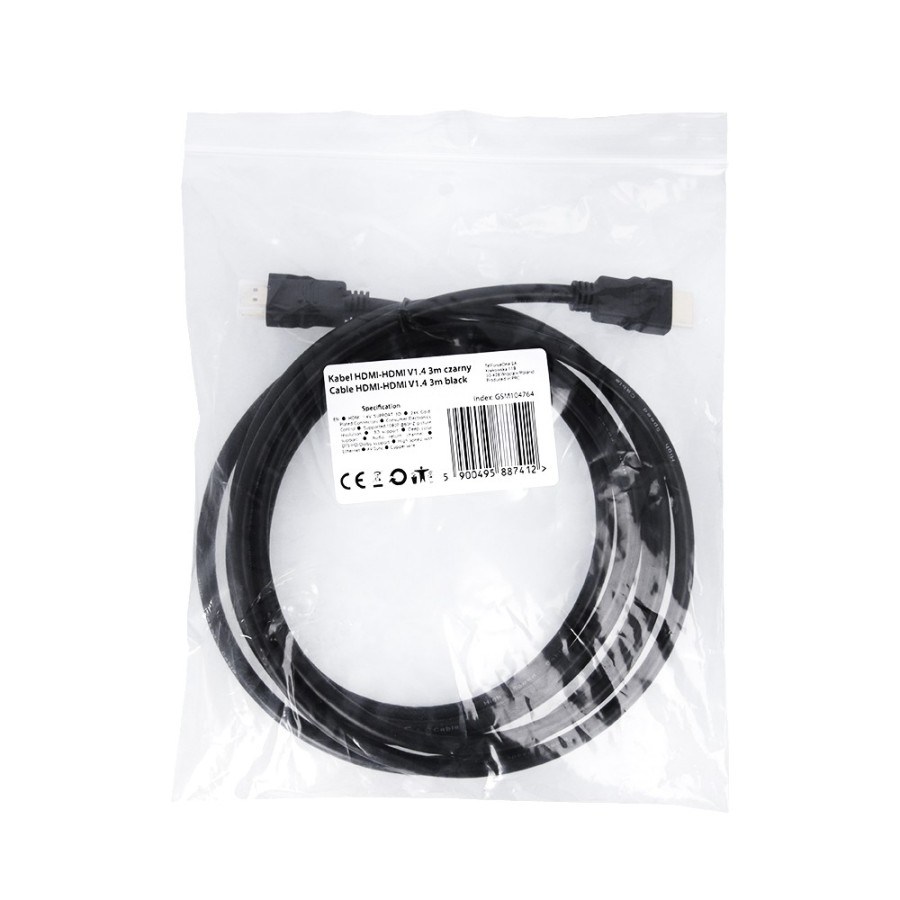 CABLE HDMI MALE MALE V1.4 ULTRA-HD 3M NOIR