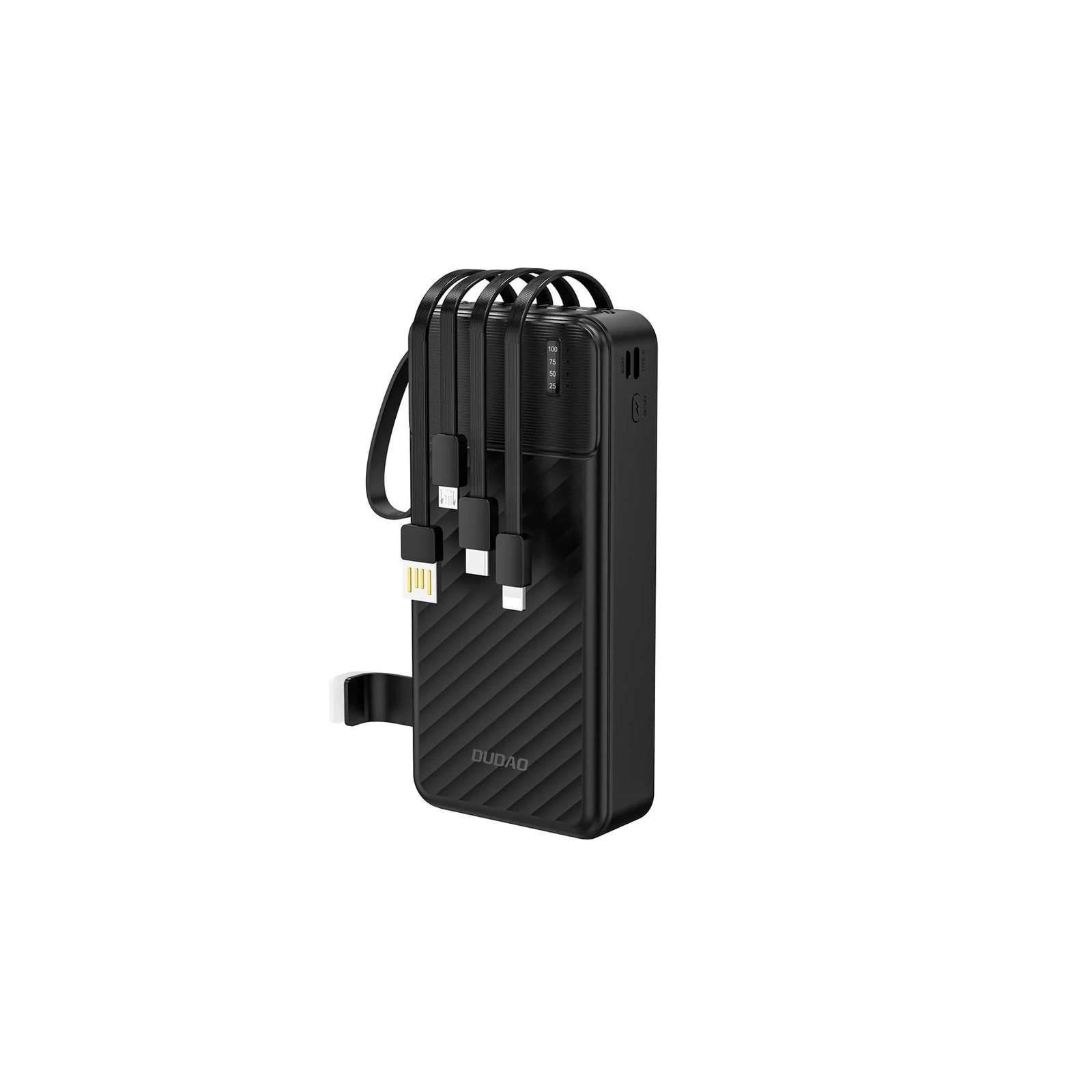 BATTERIE EXTERNE POWERBANK DUDAO K11 PRO 20000MAH AVEC CABLES INTEGRES NOIR