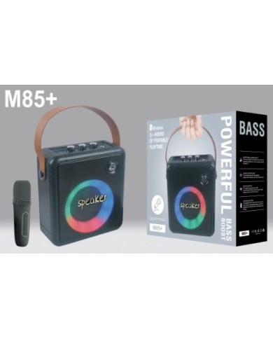 Kit Karaoké - Micro + Enceinte Portable Bluetooth RGB - M85+