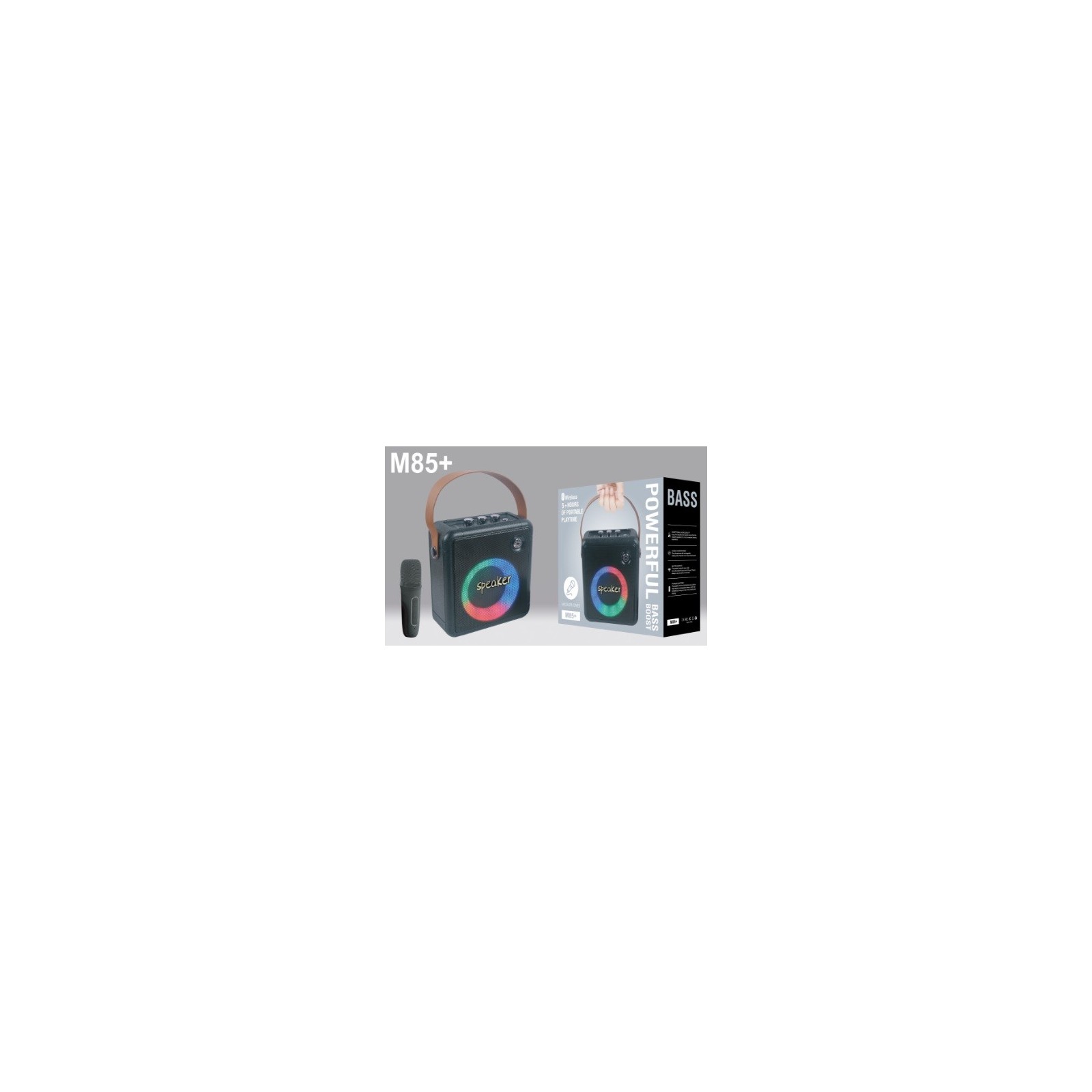Kit Karaoké - Micro + Enceinte Portable Bluetooth RGB - M85+