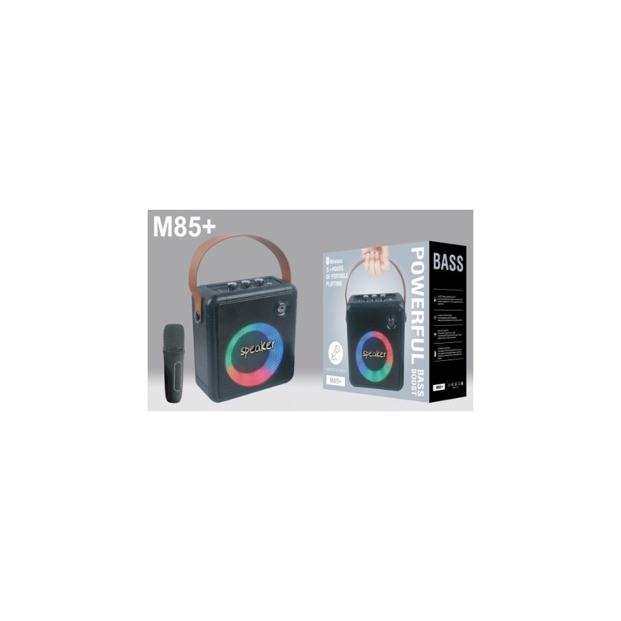 Kit Karaoké - Micro + Enceinte Portable Bluetooth RGB - M85+