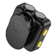 Double Microphone sans fil HOCO L17 Lightning / USB-C Noir