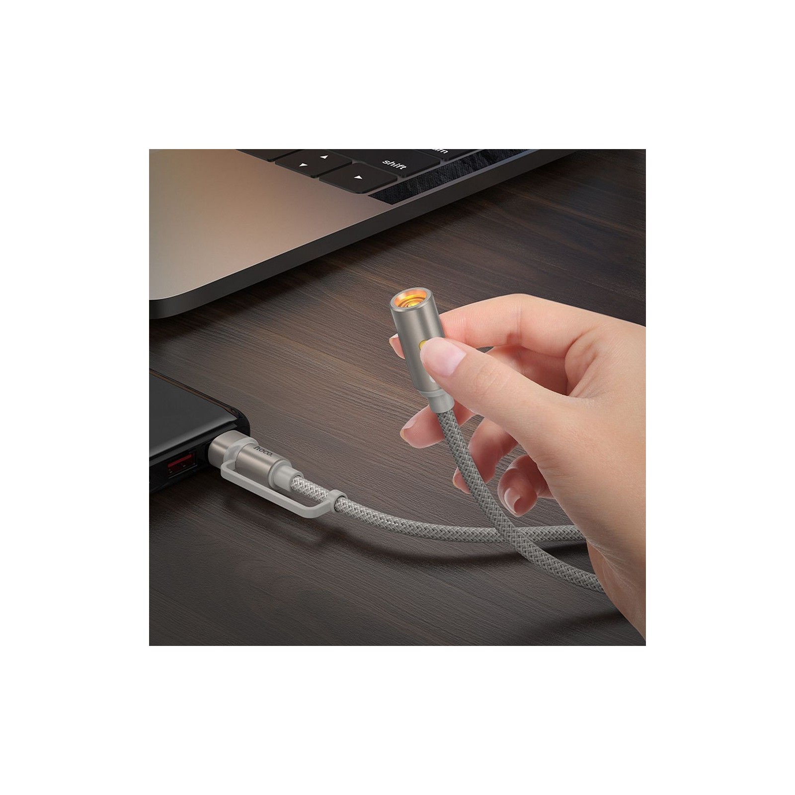 Briquet éléctronique portable HOCO UA38B USB-A / C