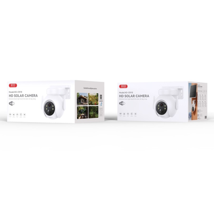 CAMÉRA DE SURVEILLANCE EXTÉRIEURE SOLAIRE XO CR10 2K WIFI BLANCHE 7800MAH