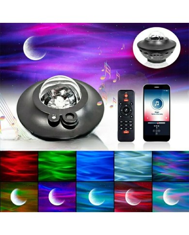 Soucoupe Veilleuse Aurore boréale - Bluetooth RGB