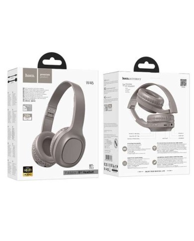 CASQUE SANS FIL BT - HOCO W46 - MARRON