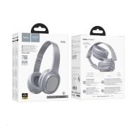 CASQUE SANS FIL BT - HOCO W46 - BLEU CLAIR / GRIS