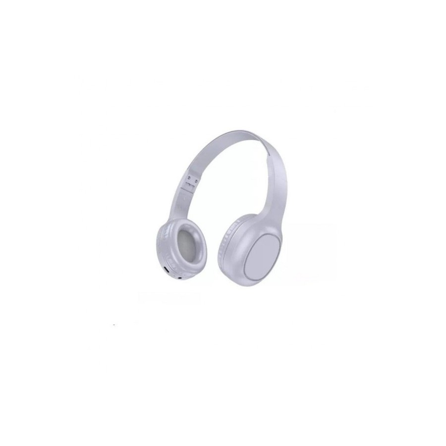 CASQUE SANS FIL BT - HOCO W46 - BLEU CLAIR / GRIS