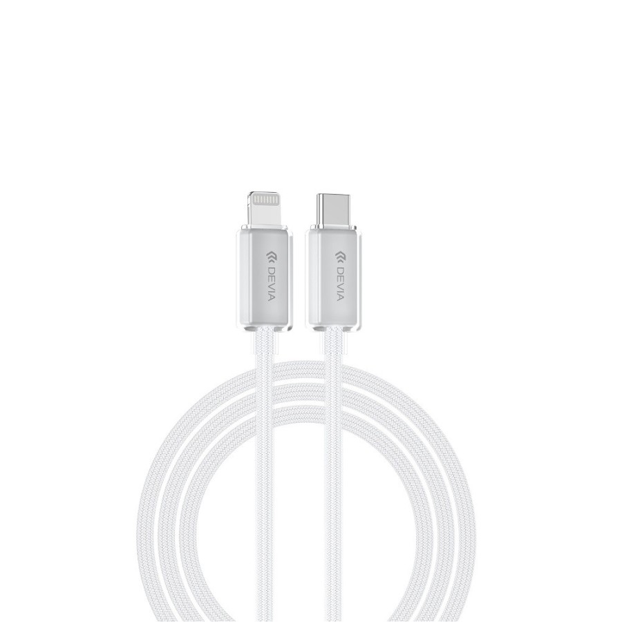 Cable USB-C vers LIGHTNING - DEVIA J06 - 1.5M 27W Blanc